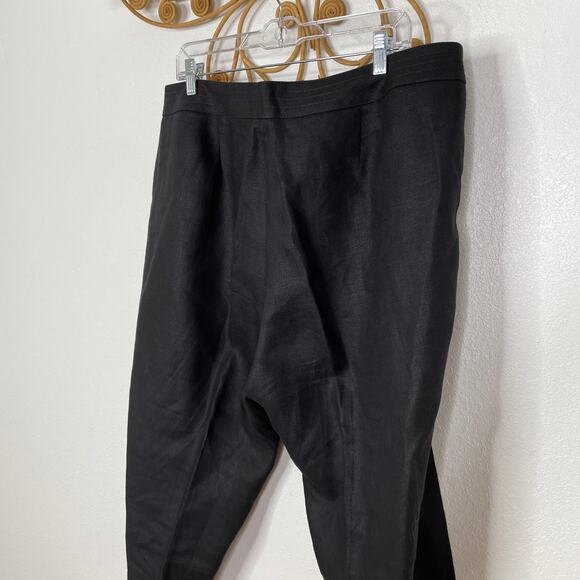 Talbots Heritage black linen crop pants 20 petites - Picture 5 of 6